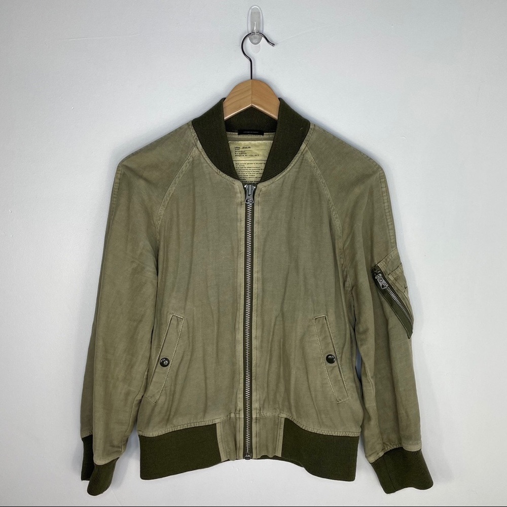 R13 Green Lightweight Bomber Jacket L